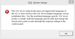 SQL Server not support anguage